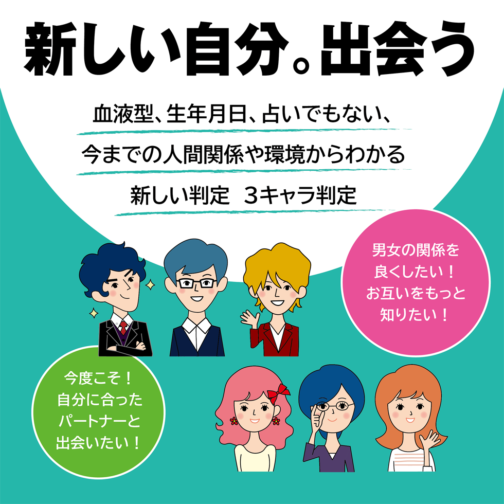 恋愛、結婚、人間関係に、３キャラ判定会